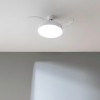 Cecotec Ventilatore da Soffitto con Luce e Pale Retrattilie EnergySilence Aero 4280 invisibile White. 40 W, diametro 106 cm, timer, 3 tonalità di luce, funzione estate-inverno - Bianco