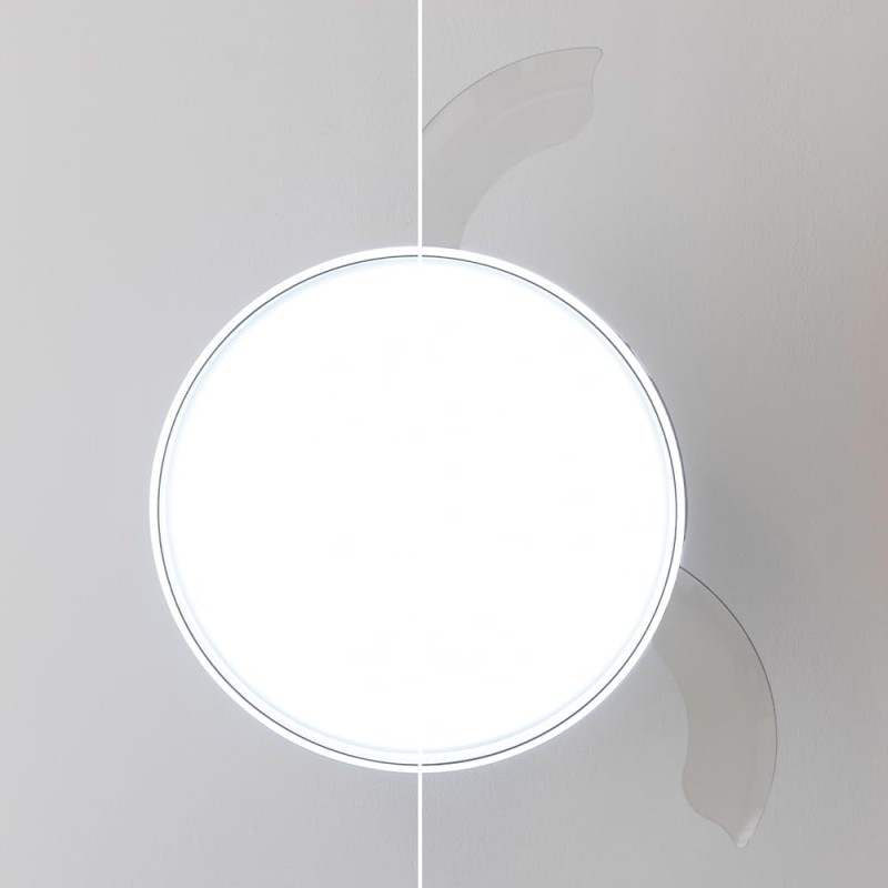 Cecotec Ventilatore da Soffitto con Luce e Pale Retrattilie EnergySilence Aero 4280 Invisible Steel. 40 W, Diametro 42" (106 cm), Timer, 3 Tonalità di Luce, Funzione Estate-Inverno - Acciaio Inox