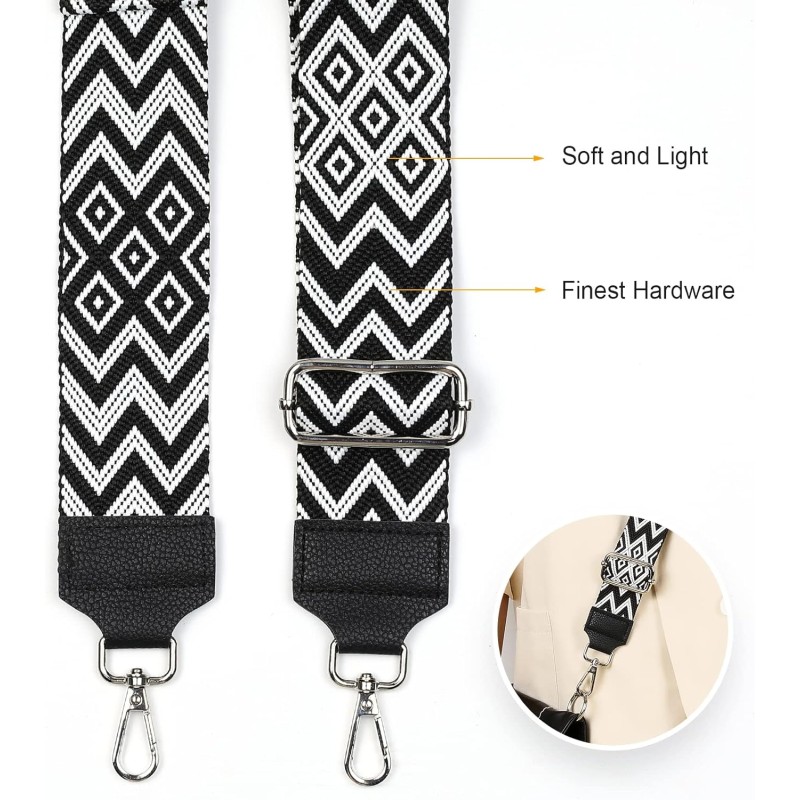 AiQInu Tracolla per borsa,Ampia Regolabile da 80 a 140 cm Extra lungo,3.8cm Larga Ricambio Cinghia Donna, Crossbody Fai da Te in Poliestere, nero - larghezza 3.8cm Nero AiQInu Tracolla per borsa,Ampia Regolabile da 80 a 140 cm Extra lungo,3.8cm Larga Ricambio Cinghia Donna, Crossbody Fai da Te in Poliestere, nero - larghezza 3.8cm Nero