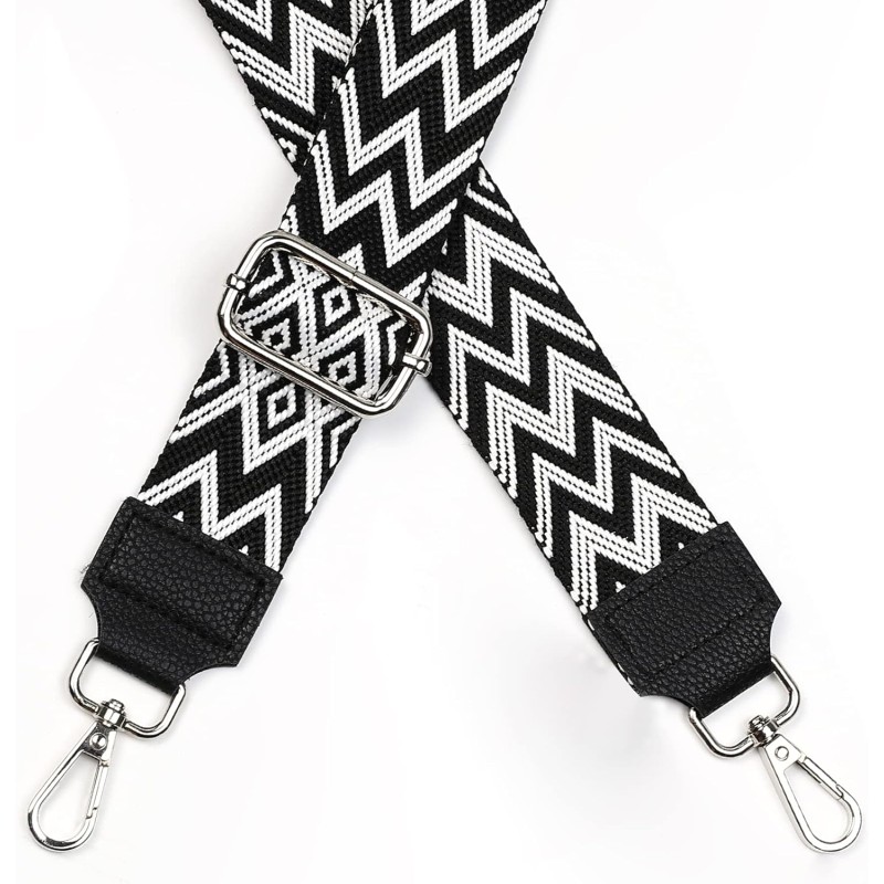 AiQInu Tracolla per borsa,Ampia Tracolla Regolabile da 80 a 140 cm Extra lungo,5cm Larga Ricambio Cinghia Tracolla per Borsa Donna,Borsa a Tracolla,Borsa del Crossbody,Borse Fai da Te - larghezza 5cm Nero