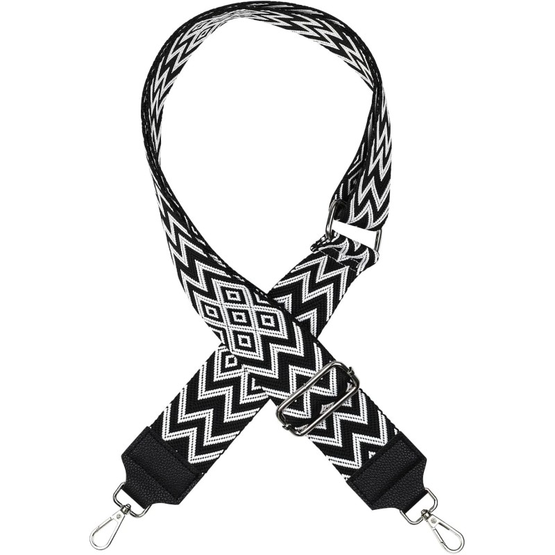 AiQInu Tracolla per borsa,Ampia Tracolla Regolabile da 80 a 140 cm Extra lungo,5cm Larga Ricambio Cinghia Tracolla per Borsa Donna,Borsa a Tracolla,Borsa del Crossbody,Borse Fai da Te - larghezza 5cm Nero