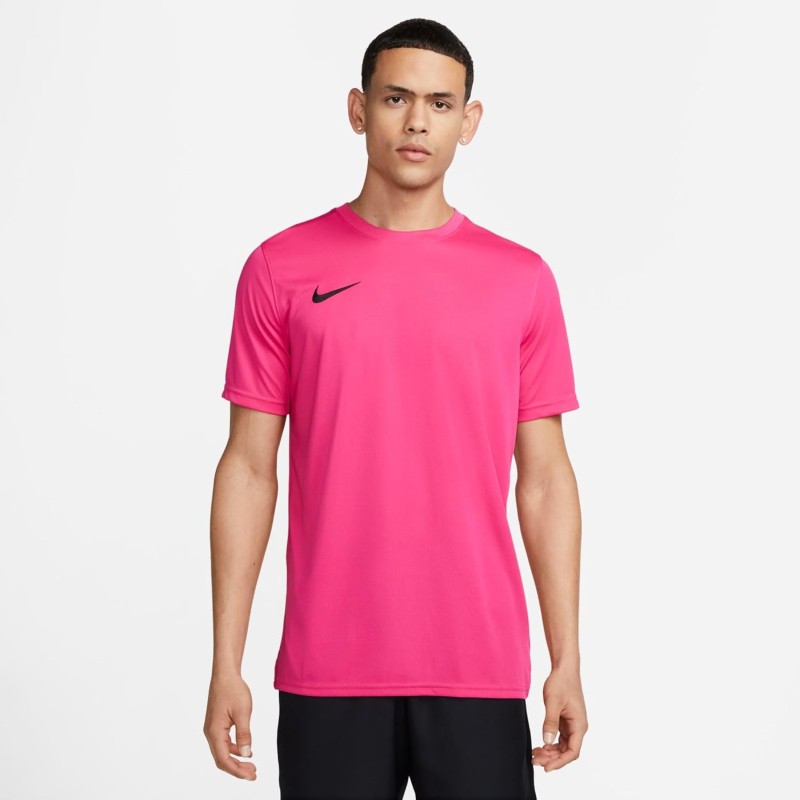 Nike M Nk Dry Tee Dfc Crew Solid - M Vivid Pink/Black Nike M Nk Dry Tee Dfc Crew Solid - M Vivid Pink/Black