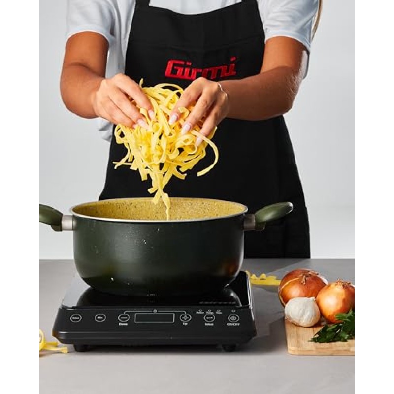 Girmi PI04 Piastra a Induzione Singola, 2000 Watt, 10 Potenze, Nero