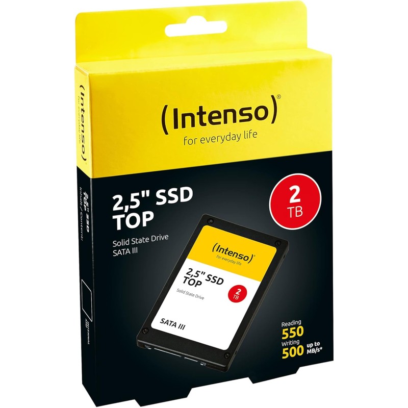 Intenso 2.5" SSD Interno SATA III Top, 2 TB, Nero Intenso 2.5" SSD Interno SATA III Top, 2 TB, Nero