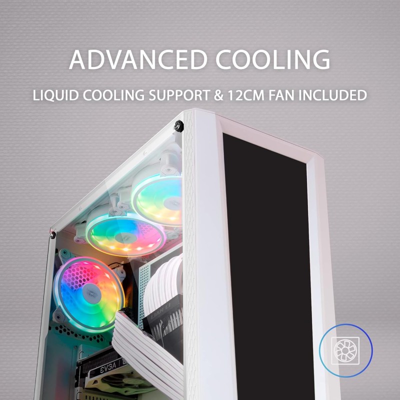 MARS GAMING MC-ART, Case PC Gaming ATX, Doppio Vetro Temperato Disegnabile, ARGB 12 Modalità, Ventola 12 cm, Bianco MARS GAMING MC-ART, Case PC Gaming ATX, Doppio Vetro Temperato Disegnabile, ARGB 12 Modalità, Ventola 12 cm, Bianco