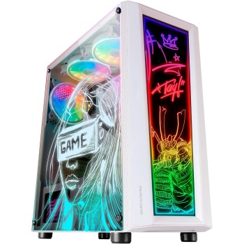 MARS GAMING MC-ART, Case PC Gaming ATX, Doppio Vetro Temperato Disegnabile, ARGB 12 Modalità, Ventola 12 cm, Bianco MARS GAMING MC-ART, Case PC Gaming ATX, Doppio Vetro Temperato Disegnabile, ARGB 12 Modalità, Ventola 12 cm, Bianco