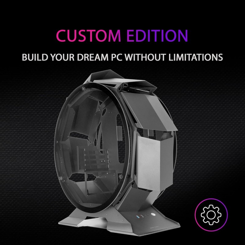 MARS GAMING MCORB, Case PC Gaming Micro-ATX XL, Design Circolare Custom, Doppio Vetro Temperato, Chassis PC, Nero MARS GAMING MCORB, Case PC Gaming Micro-ATX XL, Design Circolare Custom, Doppio Vetro Temperato, Chassis PC, Nero