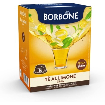 Caffè Borbone Tè al Limone - 96 capsule (6 confezioni da 16) - Compatibili con le Macchine ad uso domestico Lavazza* A Modo Mio* - Tè al Limone