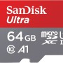 Sandisk 64 Gb Ultra Sdxc Scheda Di Memoria, Con Velocità Fino A 140 Mb/S, Prestazioni Dell'App A1, Uhs-I, Classe 10, U1, Rosso Grigio, ‎0.1 x 1.5 x 1.09 cm, 4.54 grammi - 64 GB