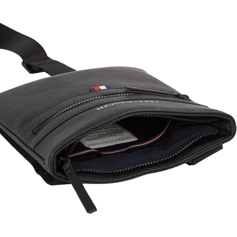 Tommy Hilfiger Uomo Borsa a Tracolla Essential PU Crossover Piccola, Nero (Black), Taglia Unica