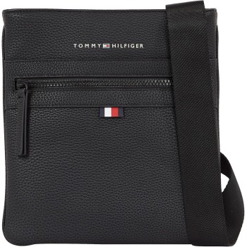 Tommy Hilfiger Uomo Borsa a Tracolla Essential PU Crossover Piccola, Nero (Black), Taglia Unica