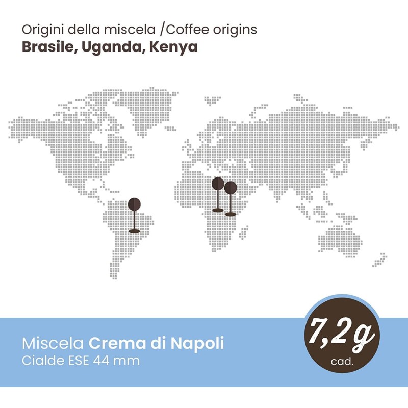 Cialde Caffè Toraldo miscela Crema di Napoli ESE 44 mm (50 Unità) Cialde Caffè Toraldo miscela Crema di Napoli ESE 44 mm (50 Unità)