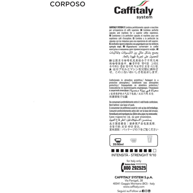 Caffitaly Capsule Originali, Variety Pack - 100 Capsule di Caffè: Corposo Morbido Vigoroso Cremoso Decaffeinato Caffitaly Capsule Originali, Variety Pack - 100 Capsule di Caffè: Corposo Morbido Vigoroso Cremoso Decaffeinato