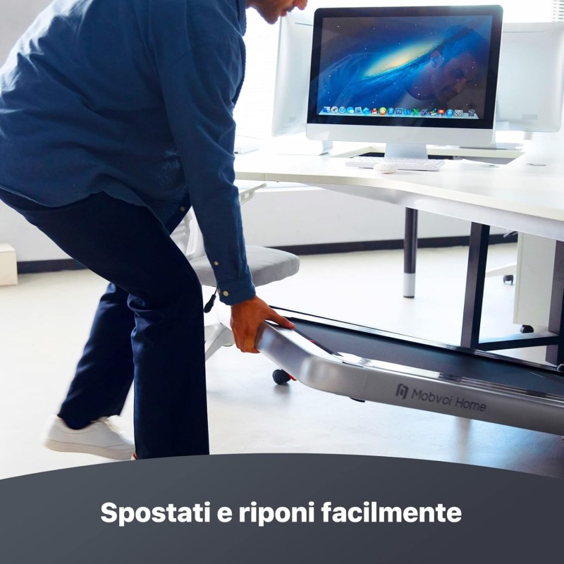 Mobvoi Home Treadmill Ultra, Pro, Tapis Roulant Elettrico Compatibile con Smartwatch, Percorsi di Allenamento Virtuali, 12km/h 120kg