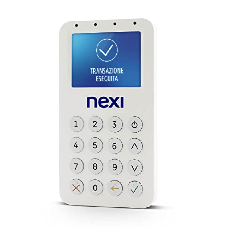 Nexi Mobile Pos - Pos Portatile Contactless, Lettore Elettronico Portatile per Pagamenti con Bancomat, Carta di Credito, Prepagata, Apple Pay e Google Pay - Firma Digitale con App Nexi Mobile, BP-55