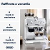 De'Longhi LA SPECIALISTA ARTE EC9155.W Macchina da caffè Manuale, 3 Ricette Preimpostate, Controllo Attivo della Temperatura, 8 Livelli di Macinazione, Lancia MyLatte Art, incluso KIT BARISTA, Bianco - Argento/Bianco De'Longhi LA SPECIALISTA ARTE EC9155.W Macchina da caffè Manuale, 3 Ricette Preimpostate, Controllo Attivo della Temperatura, 8 Livelli di Macinazione, Lancia MyLatte Art, incluso KIT BARISTA, Bianco - Argento/Bianco