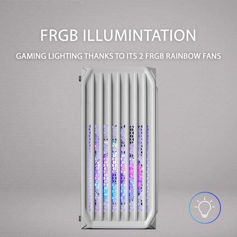 Mars Gaming MC-S2 Caja PC Micro-ATX Ultra-Compacta 2X Ventilador FRGB USB 3.0 Ventana Blanco Mars Gaming MC-S2 Caja PC Micro-ATX Ultra-Compacta 2X Ventilador FRGB USB 3.0 Ventana Blanco