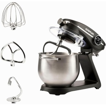 G3 Ferrari G20137 Pastaio Elegance Impastatrice Planetaria a Presa Diretta, 1800 W (2300 W Max), 8 Litri, Metallo, 10 Velocità, Display touch screen, Contenitore 8 Litri in Acciaio Inox