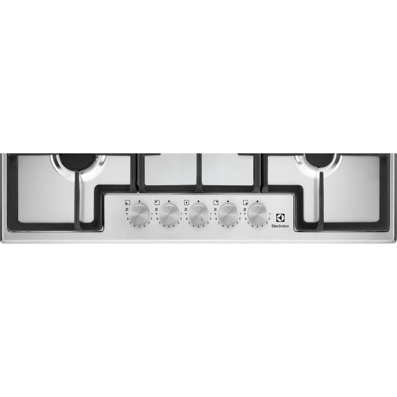 Electrolux Piano Cottura 5 fuochi, SlimLine Piano Cottura gas, 75 cm, EGS75362X, Livello di calore da 1 a 9, Griglia Professionale in Ghisa, Acciaio Inox - Acciaio Inox Electrolux Piano Cottura 5 fuochi, SlimLine Piano Cottura gas, 75 cm, EGS75362X, Livello di calore da 1 a 9, Griglia Professionale in Ghisa, Acciaio Inox - Acciaio Inox