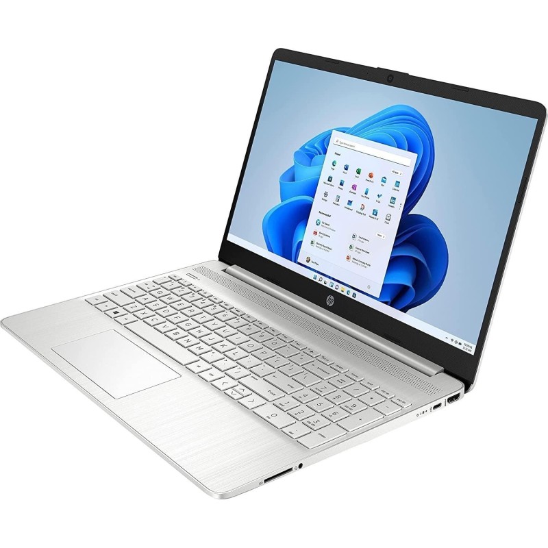HP Laptop 15s-fq5001sl, Intel Core i5-1235U, RAM 8GB DDR4, SSD 512GB, Intel Iris Xe, Display 15.6” FHD SVA, Antiriflesso, Wi-Fi, Lettore SD, Webcam HD, Windows 11, Argento - 15"