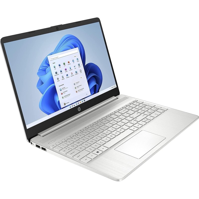 HP Laptop 15s-fq5001sl, Intel Core i5-1235U, RAM 8GB DDR4, SSD 512GB, Intel Iris Xe, Display 15.6” FHD SVA, Antiriflesso, Wi-Fi, Lettore SD, Webcam HD, Windows 11, Argento - 15"