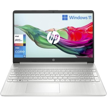 HP Laptop 15s-fq5001sl, Intel Core i5-1235U, RAM 8GB DDR4, SSD 512GB, Intel Iris Xe, Display 15.6” FHD SVA, Antiriflesso, Wi-Fi, Lettore SD, Webcam HD, Windows 11, Argento - 15"