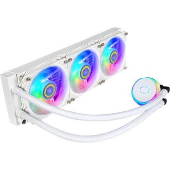 Cooler Master MasterLiquid PL360 Flux - Sistema di Raffreddamento a Liquido AIO per CPU, 3 Ventole 120 mm, Radiatore 360 mm, Controller RGB Indirizzabile Gen2 - Supporta AMD e Intel, bianca - 360 mm Cooler Master MasterLiquid PL360 Flux - Sistema di Raffreddamento a Liquido AIO per CPU, 3 Ventole 120 mm, Radiatore 360 mm, Controller RGB Indirizzabile Gen2 - Supporta AMD e Intel, bianca - 360 mm