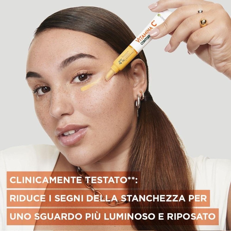 Garnier SkinActive Contorno Occhi Illuminante, Vitamina C, Per uno Sguardo Più Fresco e Riposato, Antirughe, 15 ml Garnier SkinActive Contorno Occhi Illuminante, Vitamina C, Per uno Sguardo Più Fresco e Riposato, Antirughe, 15 ml