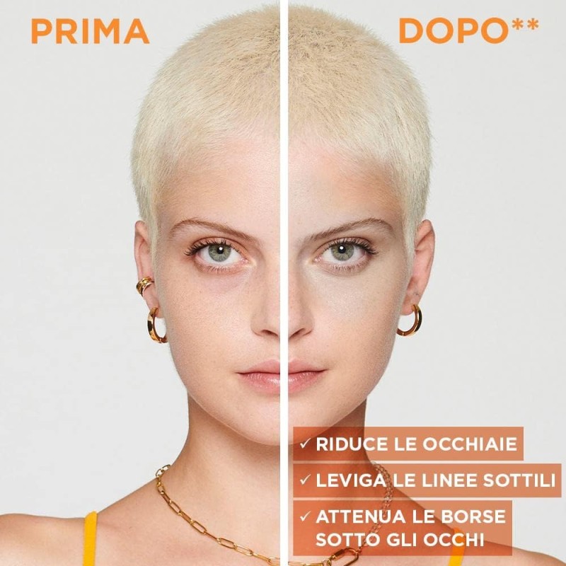 Garnier SkinActive Contorno Occhi Illuminante, Vitamina C, Per uno Sguardo Più Fresco e Riposato, Antirughe, 15 ml Garnier SkinActive Contorno Occhi Illuminante, Vitamina C, Per uno Sguardo Più Fresco e Riposato, Antirughe, 15 ml