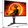 AOC Gaming 25G3ZM/BK - Monitor FHD da 24,5" 240 Hz, MPRT da 0,5 ms, FreeSync Premium (1920x1080, HDMI 2.0 x 2, DisplayPort 1.2 x 1, Uscita cuffie (3,5 mm)) nero/rosso - 25" FHD Plano AOC Gaming 25G3ZM/BK - Monitor FHD da 24,5" 240 Hz, MPRT da 0,5 ms, FreeSync Premium (1920x1080, HDMI 2.0 x 2, DisplayPort 1.2 x 1, Uscita cuffie (3,5 mm)) nero/rosso - 25" FHD Plano