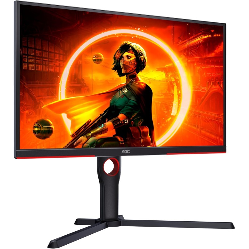 AOC Gaming 25G3ZM/BK - Monitor FHD da 24,5" 240 Hz, MPRT da 0,5 ms, FreeSync Premium (1920x1080, HDMI 2.0 x 2, DisplayPort 1.2 x 1, Uscita cuffie (3,5 mm)) nero/rosso - 25" FHD Plano AOC Gaming 25G3ZM/BK - Monitor FHD da 24,5" 240 Hz, MPRT da 0,5 ms, FreeSync Premium (1920x1080, HDMI 2.0 x 2, DisplayPort 1.2 x 1, Uscita cuffie (3,5 mm)) nero/rosso - 25" FHD Plano