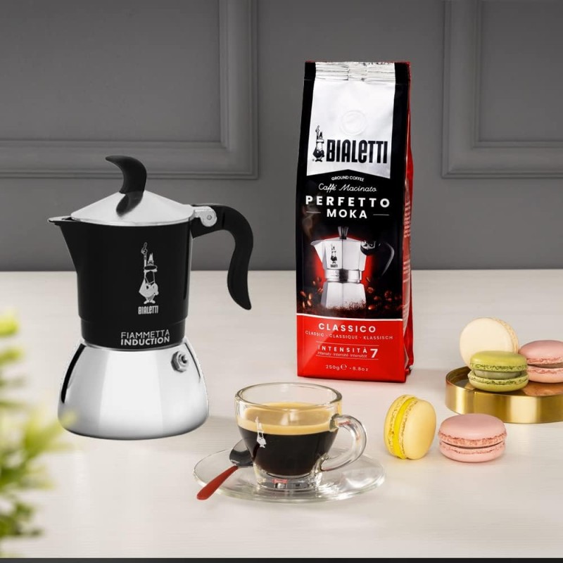 Bialetti FIAMMETTA Ind. 2CUPS Nero - 2 Tazze Nero