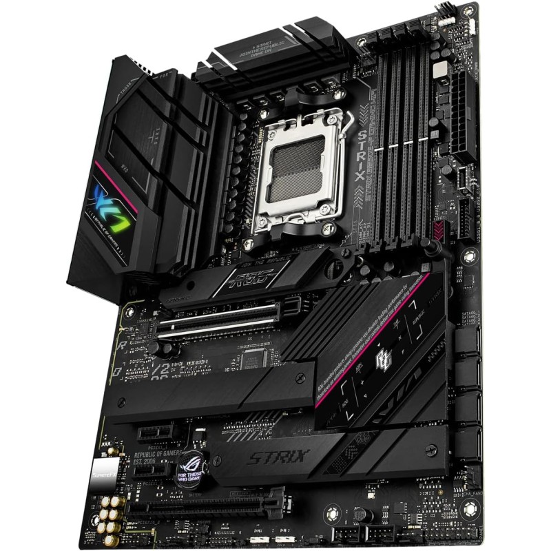 ASUS ROG STRIX B650E-F GAMING WIFI Scheda Madre Gaming ATX, AM5, Ryzen 9000/8000/7000, AMD B650, DDR5, PCI 5.0, WiFi 6E (802.11ax), 2.5Gb Lan, 3xM.2, 4xSATA 6GB/s, Aura Sync RGB, Nero - ROG STRIX ASUS ROG STRIX B650E-F GAMING WIFI Scheda Madre Gaming ATX, AM5, Ryzen 9000/8000/7000, AMD B650, DDR5, PCI 5.0, WiFi 6E (802.11ax), 2.5Gb Lan, 3xM.2, 4xSATA 6GB/s, Aura Sync RGB, Nero - ROG STRIX