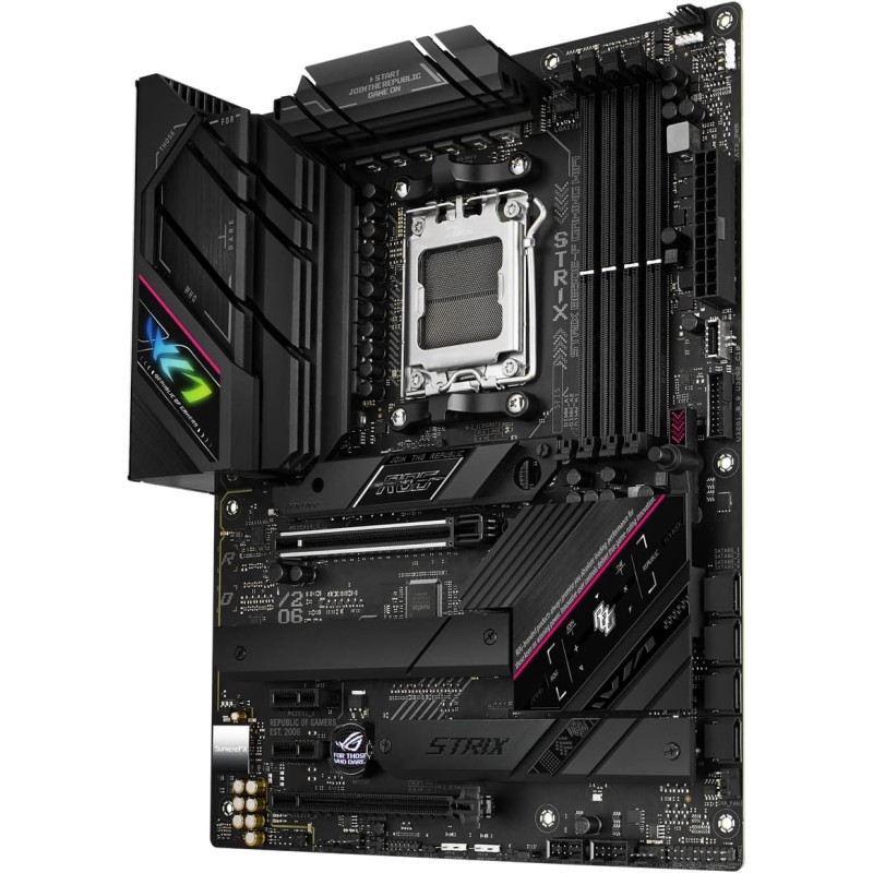 ASUS ROG STRIX B650E-F GAMING WIFI Scheda Madre Gaming ATX, AM5, Ryzen 9000/8000/7000, AMD B650, DDR5, PCI 5.0, WiFi 6E (802.11ax), 2.5Gb Lan, 3xM.2, 4xSATA 6GB/s, Aura Sync RGB, Nero - ROG STRIX ASUS ROG STRIX B650E-F GAMING WIFI Scheda Madre Gaming ATX, AM5, Ryzen 9000/8000/7000, AMD B650, DDR5, PCI 5.0, WiFi 6E (802.11ax), 2.5Gb Lan, 3xM.2, 4xSATA 6GB/s, Aura Sync RGB, Nero - ROG STRIX
