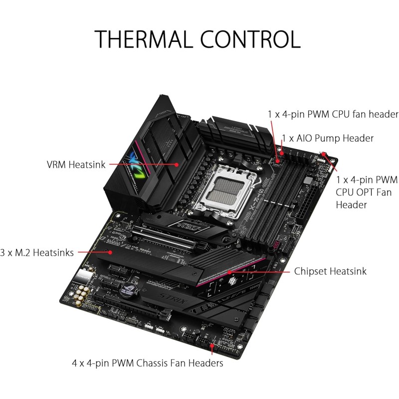 ASUS ROG STRIX B650E-F GAMING WIFI Scheda Madre Gaming ATX, AM5, Ryzen 9000/8000/7000, AMD B650, DDR5, PCI 5.0, WiFi 6E (802.11ax), 2.5Gb Lan, 3xM.2, 4xSATA 6GB/s, Aura Sync RGB, Nero - ROG STRIX ASUS ROG STRIX B650E-F GAMING WIFI Scheda Madre Gaming ATX, AM5, Ryzen 9000/8000/7000, AMD B650, DDR5, PCI 5.0, WiFi 6E (802.11ax), 2.5Gb Lan, 3xM.2, 4xSATA 6GB/s, Aura Sync RGB, Nero - ROG STRIX