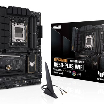 ASUS TUF GAMING B650-PLUS WIFI, Scheda Madre AMD ATX, Slot DDR5, Nera | AM5, Ryzen 9000/8000/7000, AMD B650, DDR5, 4xPCI 4.0, WiFi 6E (802.11ax), 2.5Gb Lan, 3xM.2, 4xSATA 6GB/s, Aura Sync RGB