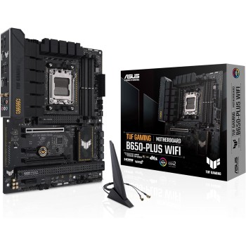 ASUS TUF GAMING B650-PLUS WIFI, Scheda Madre AMD ATX, Slot DDR5, Nera | AM5, Ryzen 9000/8000/7000, AMD B650, DDR5, 4xPCI 4.0, WiFi 6E (802.11ax), 2.5Gb Lan, 3xM.2, 4xSATA 6GB/s, Aura Sync RGB ASUS TUF GAMING B650-PLUS WIFI, Scheda Madre AMD ATX, Slot DDR5, Nera | AM5, Ryzen 9000/8000/7000, AMD B650, DDR5, 4xPCI 4.0, WiFi 6E (802.11ax), 2.5Gb Lan, 3xM.2, 4xSATA 6GB/s, Aura Sync RGB
