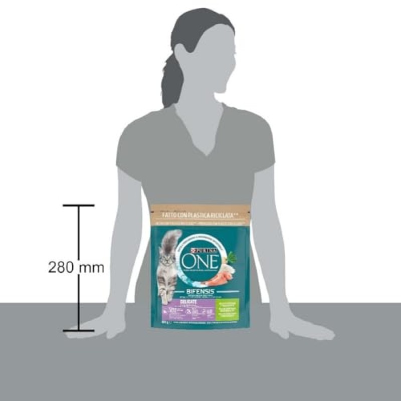Purina One Bifensis Delicate Crocchette Gatti Tacchino 800g - 1 unità (Confezione da 1) Purina One Bifensis Delicate Crocchette Gatti Tacchino 800g - 1 unità (Confezione da 1)