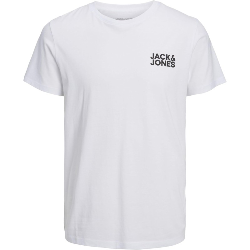 JACK & JONES Jjecorp Logo Tee SS O-Neck Noos T-Shirt Uomo - XXL White/Fit: Slim/Small Print/Black JACK & JONES Jjecorp Logo Tee SS O-Neck Noos T-Shirt Uomo - XXL White/Fit: Slim/Small Print/Black