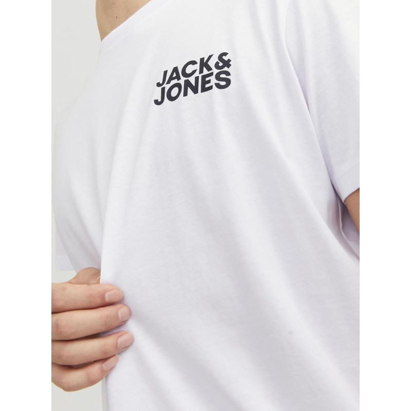 JACK & JONES Jjecorp Logo Tee SS O-Neck Noos T-Shirt Uomo - XXL White/Fit: Slim/Small Print/Black JACK & JONES Jjecorp Logo Tee SS O-Neck Noos T-Shirt Uomo - XXL White/Fit: Slim/Small Print/Black