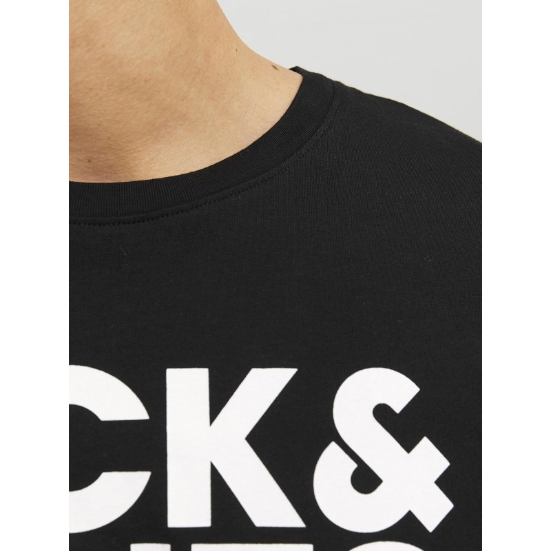 JACK & JONES Jjecorp Logo Tee SS O-Neck Noos T-Shirt Uomo - S Nero (Black Fit: Slim/Large Print/White) JACK & JONES Jjecorp Logo Tee SS O-Neck Noos T-Shirt Uomo - S Nero (Black Fit: Slim/Large Print/White)