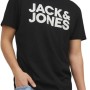 JACK & JONES Jjecorp Logo Tee SS O-Neck Noos T-Shirt Uomo - S Nero (Black Fit: Slim/Large Print/White)