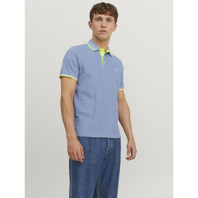 JACK & JONES Polo Plain Shirt Collar Polo - S Blu - Verde Chiaro JACK & JONES Polo Plain Shirt Collar Polo - S Blu - Verde Chiaro