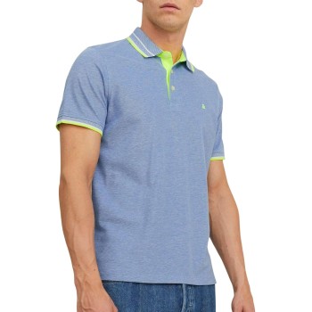 JACK & JONES Polo Plain Shirt Collar Polo - S Blu - Verde Chiaro