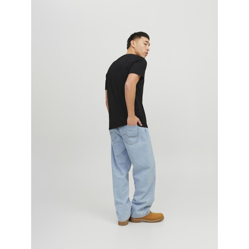 JACK & JONES Jjecorp Logo Tee SS O-Neck Noos T-Shirt Uomo - L Nero (Black Fit: Slim/Large Print/White) JACK & JONES Jjecorp Logo Tee SS O-Neck Noos T-Shirt Uomo - L Nero (Black Fit: Slim/Large Print/White)