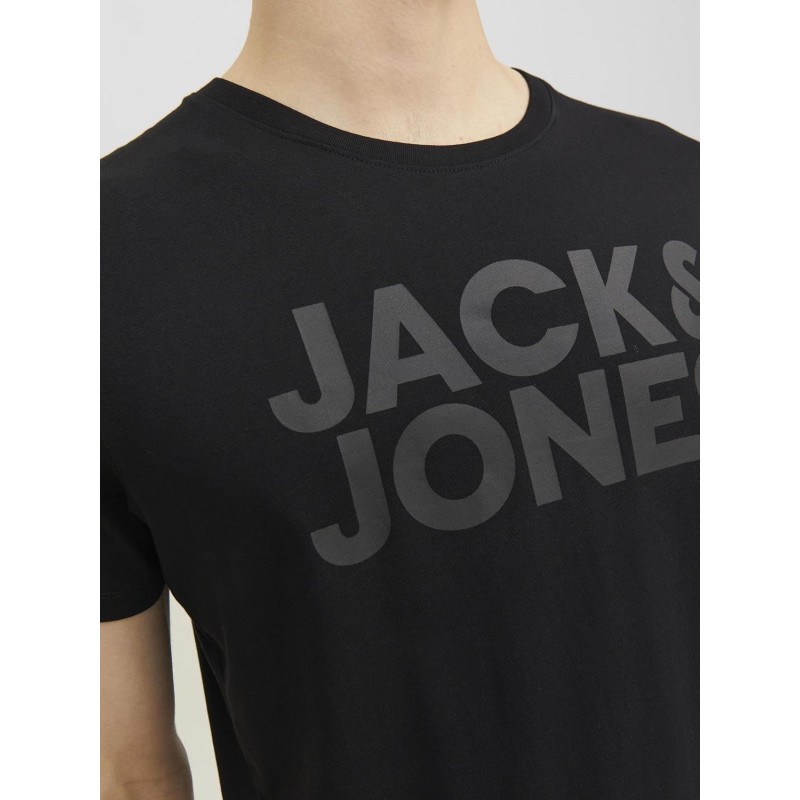 JACK & JONES Jjecorp Logo Tee SS O-Neck Noos T-Shirt Uomo - M Nero (Black Fit: Slim/Large Print/Black) JACK & JONES Jjecorp Logo Tee SS O-Neck Noos T-Shirt Uomo - M Nero (Black Fit: Slim/Large Print/Black)