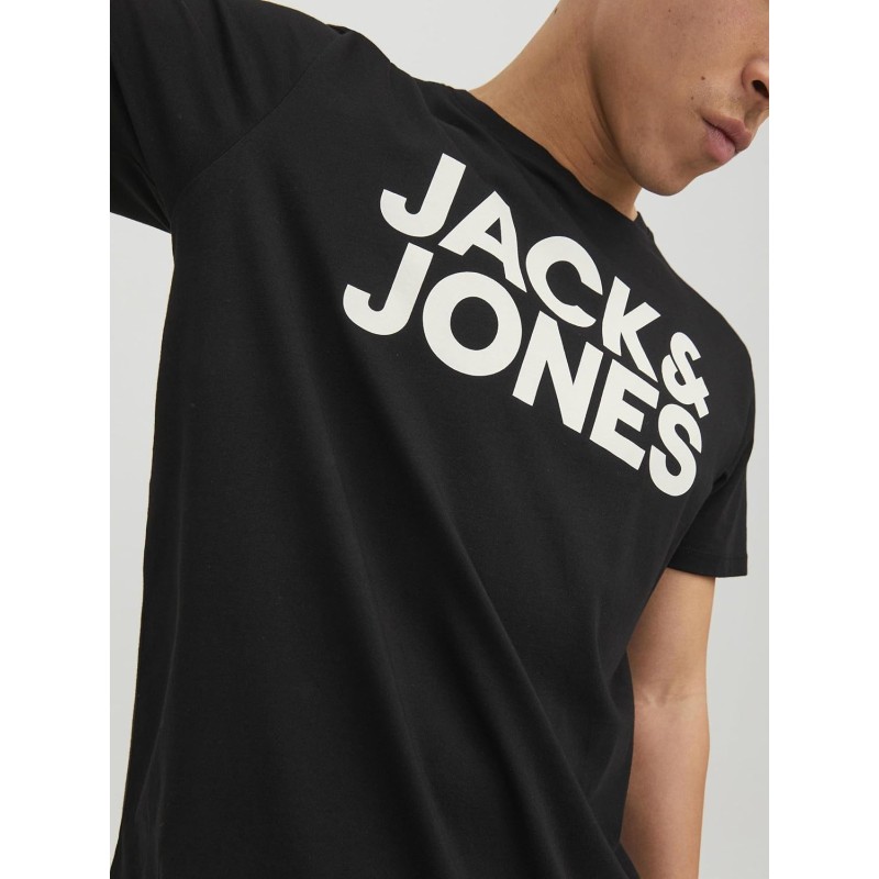 JACK & JONES Jjecorp Logo Tee SS O-Neck Noos T-Shirt Uomo - XXL Nero (Black Fit: Slim/Large Print/White) JACK & JONES Jjecorp Logo Tee SS O-Neck Noos T-Shirt Uomo - XXL Nero (Black Fit: Slim/Large Print/White)