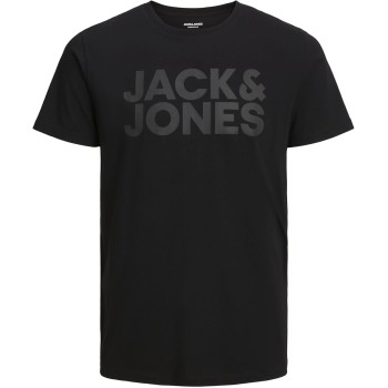 JACK & JONES Jjecorp Logo Tee SS O-Neck Noos T-Shirt Uomo - S Nero (Black Fit: Slim/Large Print/Black)