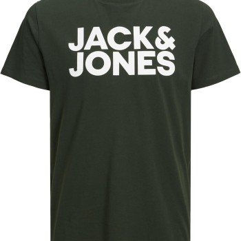 JACK & JONES Jjecorp Logo Tee SS O-Neck Noos T-Shirt Uomo - S Verde (Mountain View Fit: Slim/Large Print)