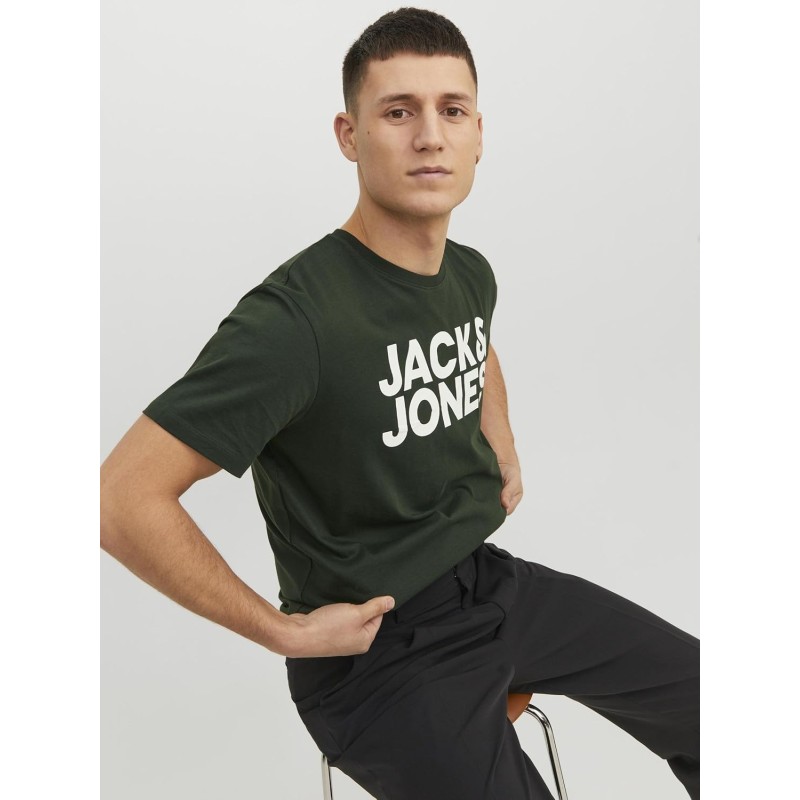 JACK & JONES Jjecorp Logo Tee SS O-Neck Noos T-Shirt Uomo - S Verde (Mountain View Fit: Slim/Large Print) JACK & JONES Jjecorp Logo Tee SS O-Neck Noos T-Shirt Uomo - S Verde (Mountain View Fit: Slim/Large Print)